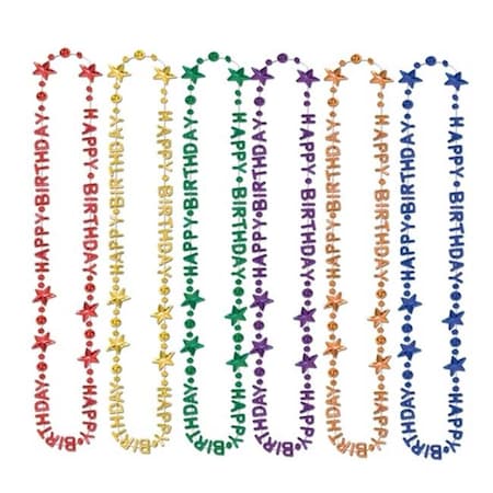 Beistle 57239-ASST Happy Birthday Beads-of-Expression Pack Of 12